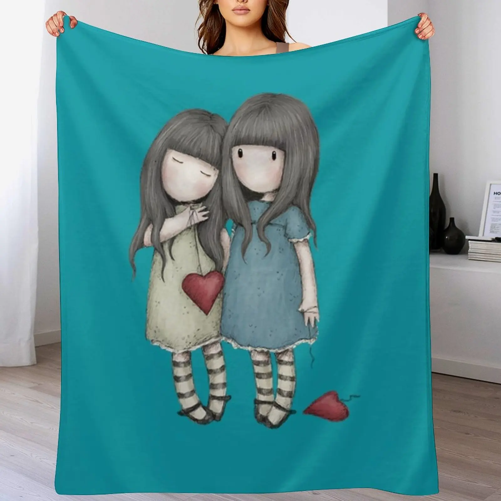 

Gorjuss Santoro friends Throw Blanket Nap Bed linens for winter Tourist Blankets