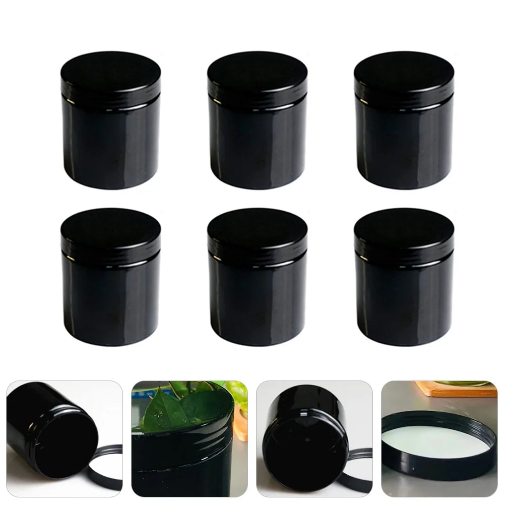 

6pcs Cream Jars Facial Containers Makeup Pet Material Storage Bottles Leak Proof Travel Containers Skincare Ointment