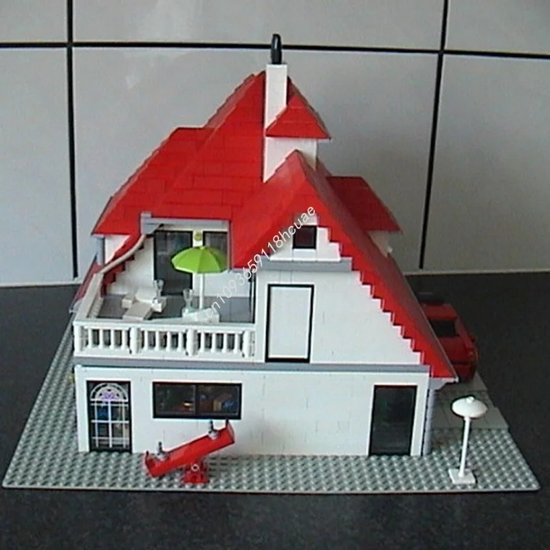 2609 pçs moc villa 2 0 cityed modelo blocos de construção brinquedos construção montar educação presentes natal tijolo crianças aniversário