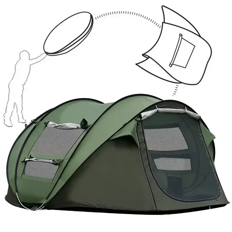 YOUSKY 3-4 Person Pop Up Tent, Automatic Setup, Waterproof Outdoor Camping Tent for Hiking & Travel