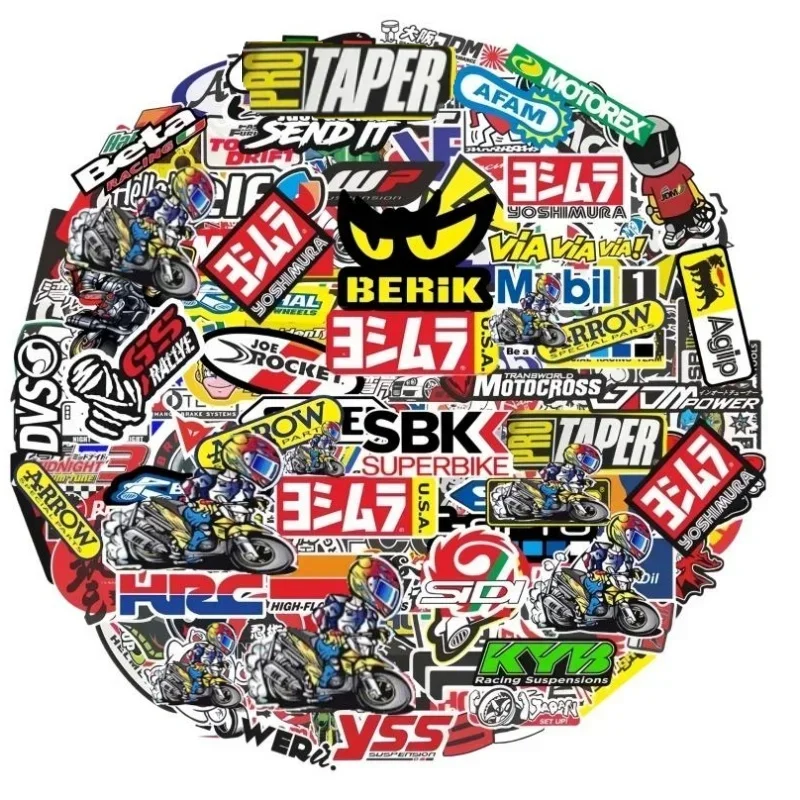 40/80pcs Car Bike Helmet Tank Racing Sponsor Logo Set Motorcycle Stickers Moto For Honda Yamaha Kawasaki Suzuki Motocross Decals image 3