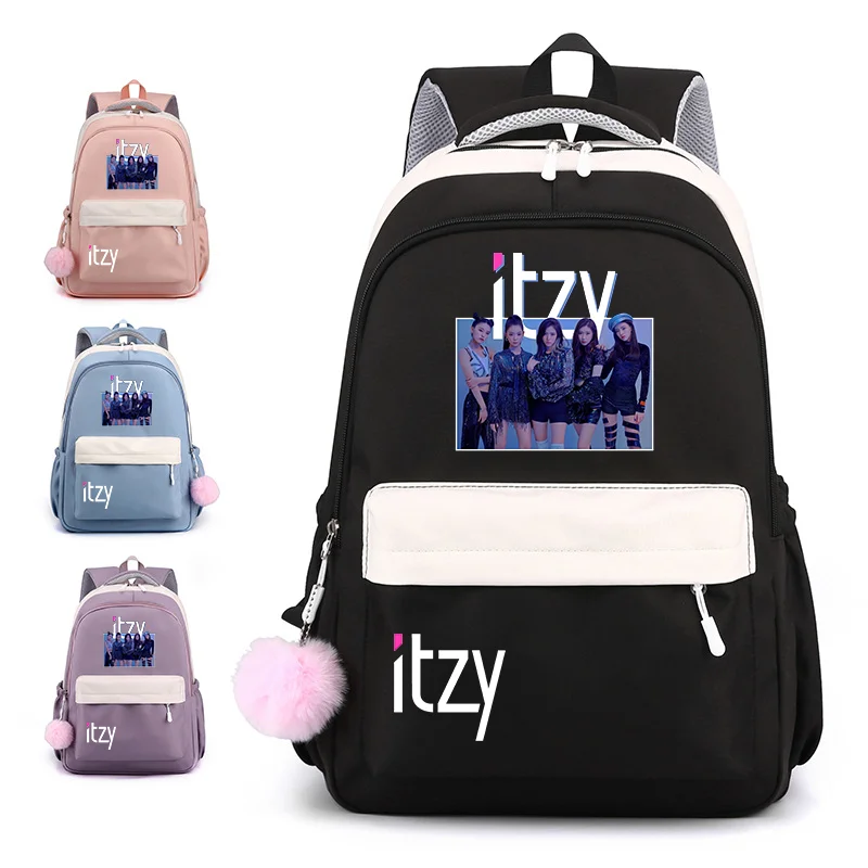 New Fashion Korean K-pop Group Pattern Backpack Teenager Casual Street Cool Backpack Cute Rucksack High Quality Backpacks