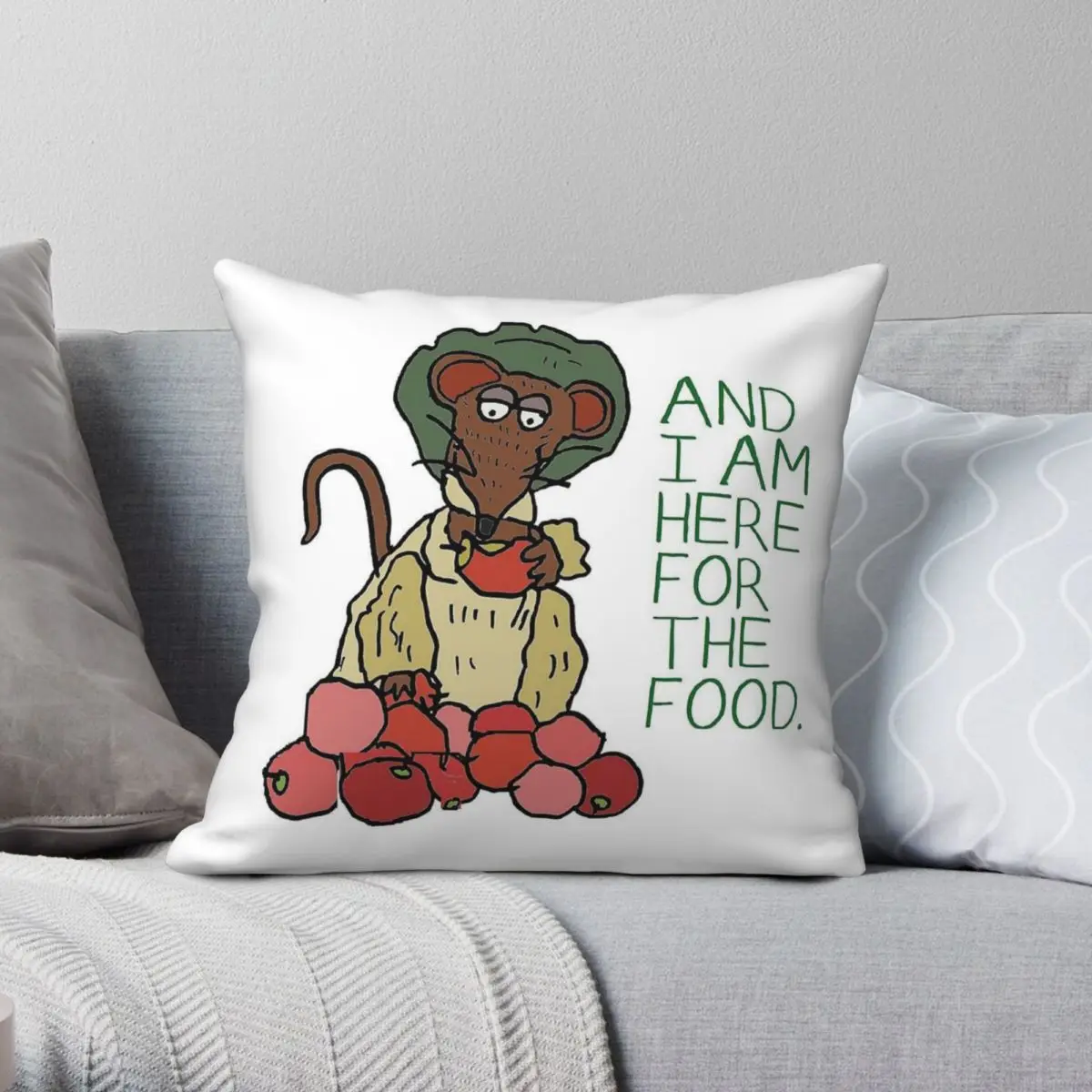 Muppet Christmas Carol Rizzo Square Pillowcase Polyester Linen Velvet Pattern Zip Decorative Pillow Case Sofa Cushion Cover