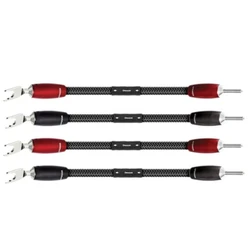 4pcs Dragon Jumper Cable 1000 Series Silver Banana Plugs / U-shaped Plugs PSS Silver HiFi Audio Speaker Bridge Cable