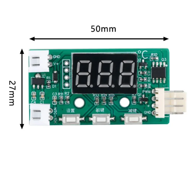 Módulo Controlador de Temperatura para PC Fan, Detector de Temperatura, Sonda, 4 Fios, Governador, STK IC, DC, 12V, PWM