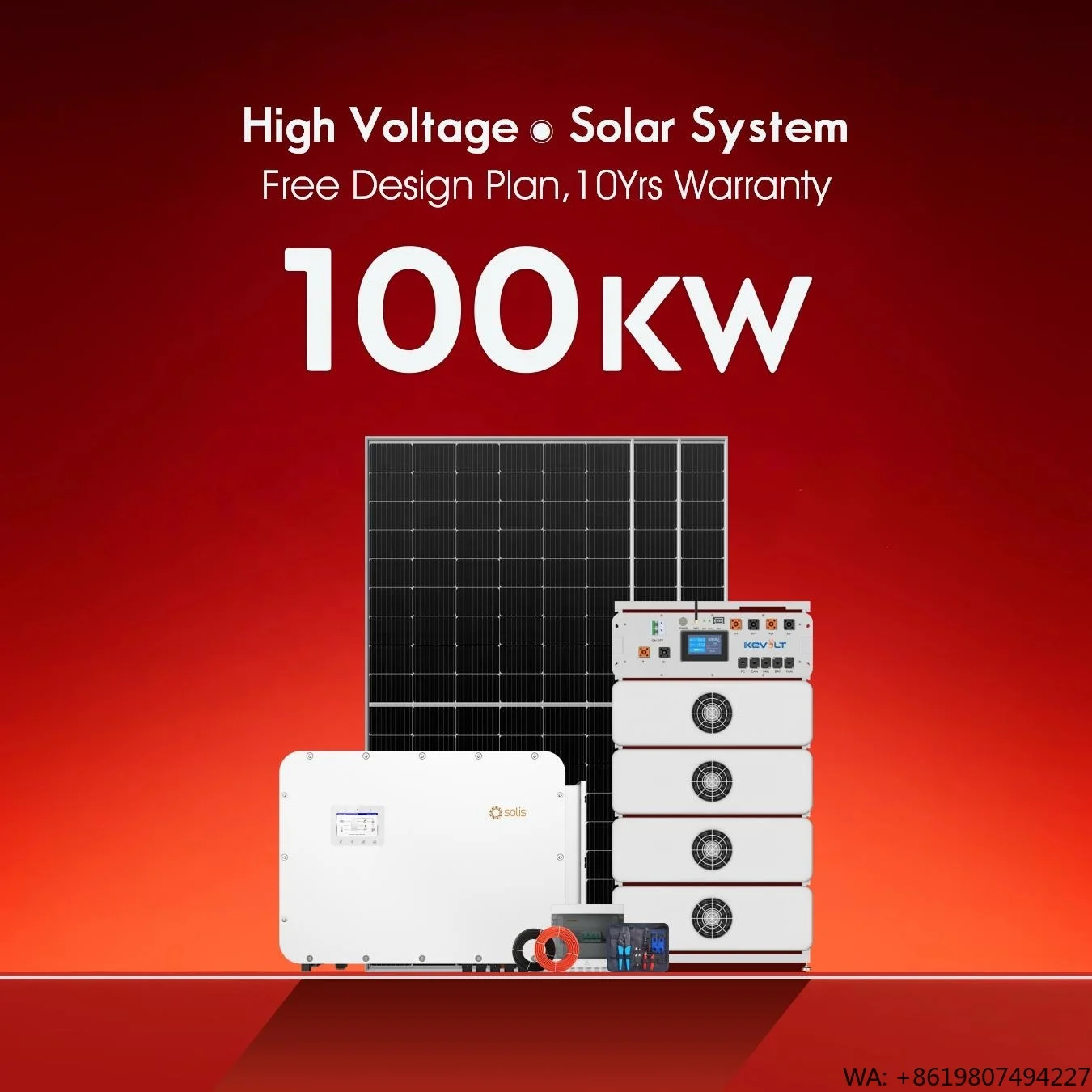 High Voltage Solar Power System 80kW to 125kW Solar Panels With Battery and Inverter Solar Energy System