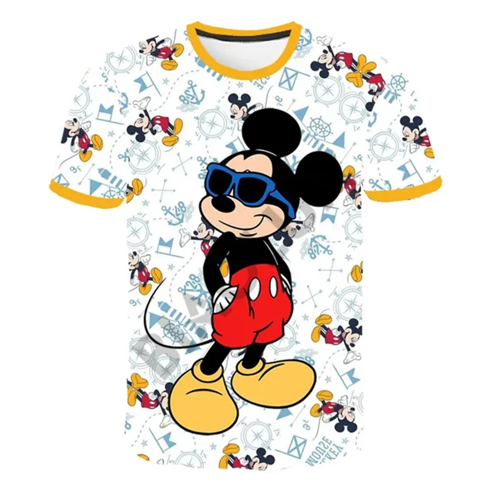 Disney Baby 3d Geprint Leuke Mickey Mouse Meisjes T-Shirt Kinderkleding Anime Meisje T-Shirt Casual Korte Mouw Zomer