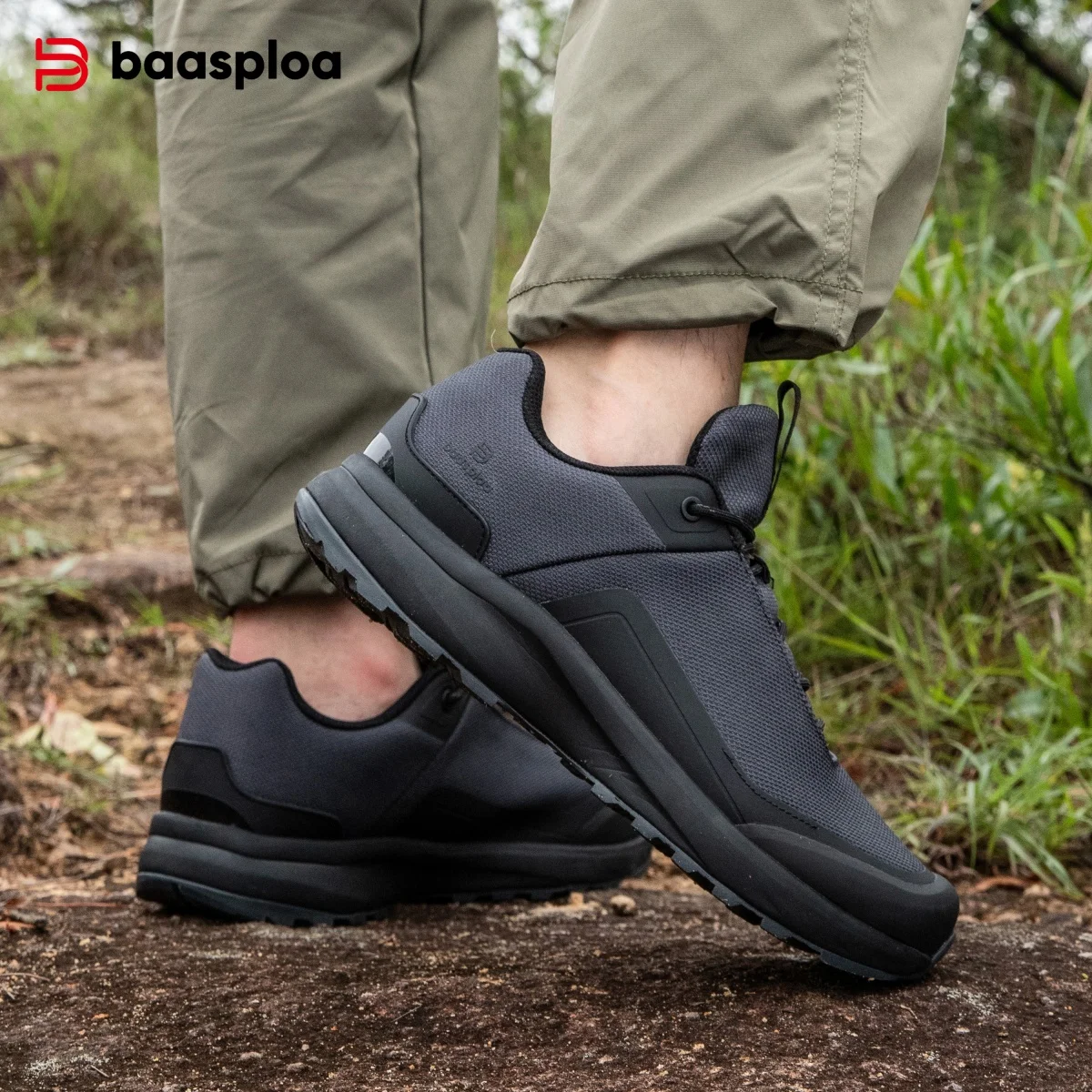 

Baasploa Men Hiking Shoes 2025 Classic Cloth High Quality Male Trekking Climbing Sneakers Non-slip Luxury Designer Outdoor Shoe