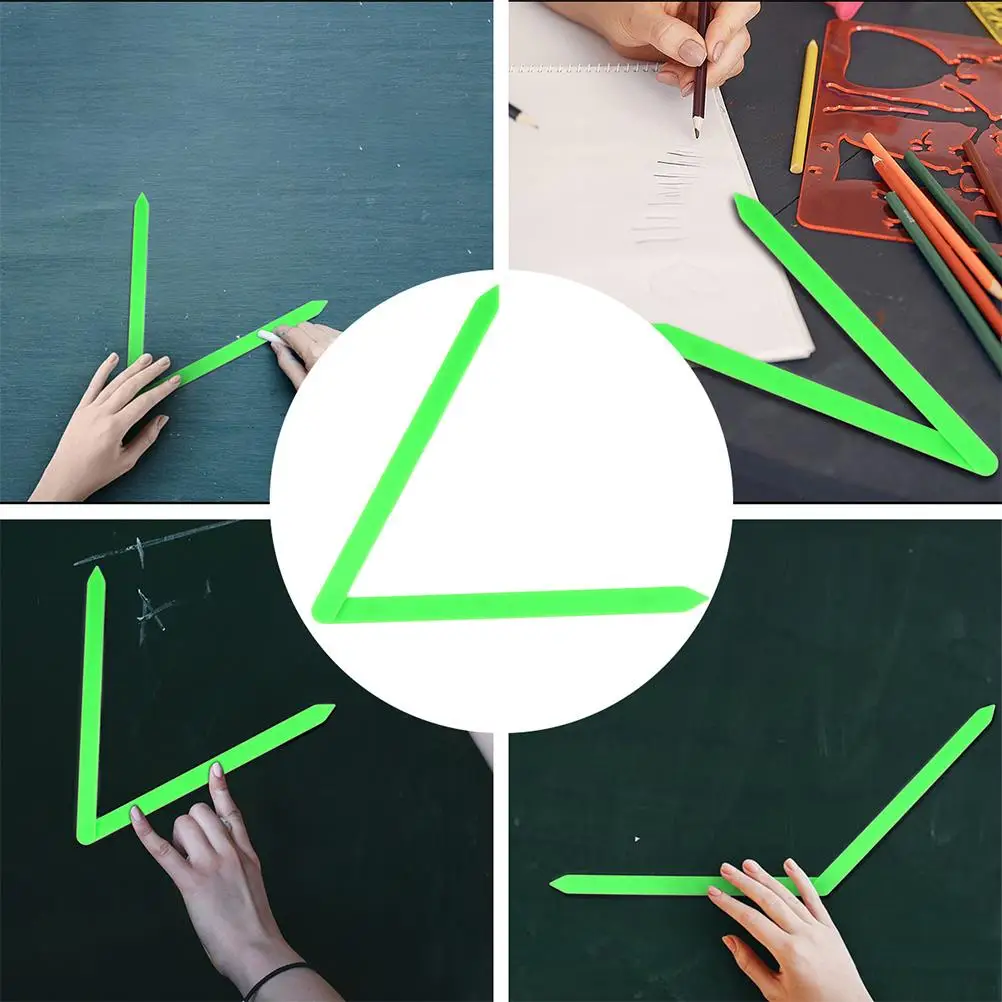 พลาสติกมุมสาธิต 3 ชิ้นแม่เหล็กช่วยสอนโรงเรียนคณิตศาสตร์เครื่องมือกระดานดําความรู้การศึกษา