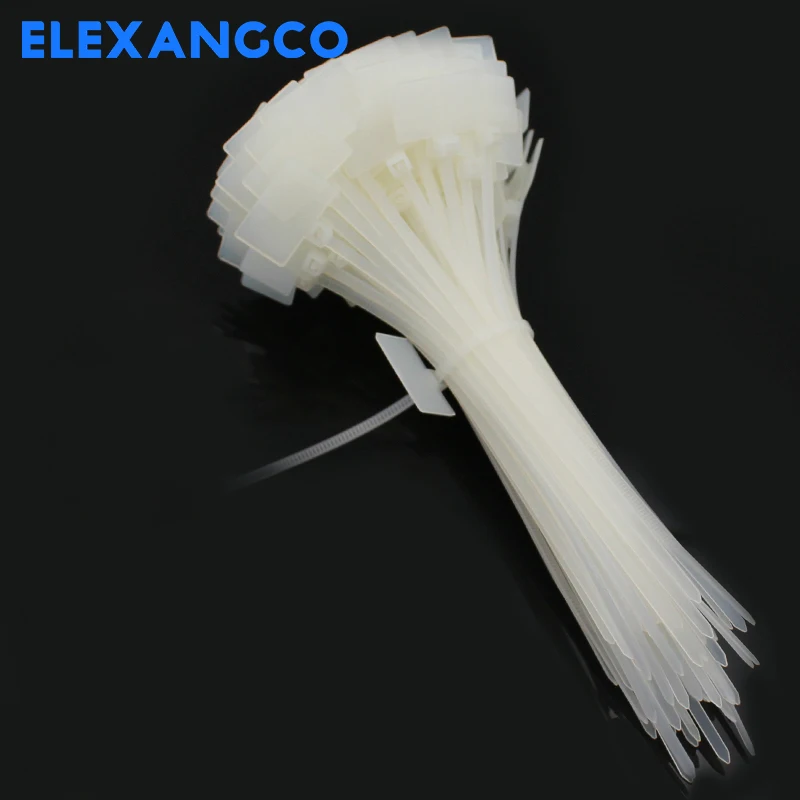 4*150mm Beschriftbare Nylon-Kabelbinder mit Etiketten, Gemischte Farben 100 Stück/Beutel Selbstsichernde Kabelmarkierer für Kabelmanagement – Detail 9