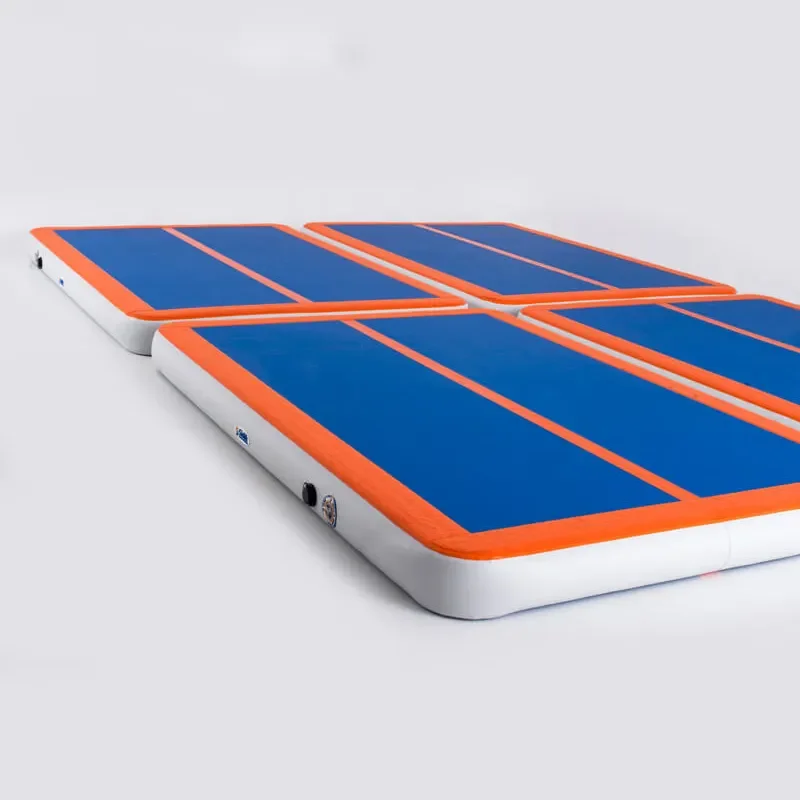 Tappetino gonfiabile per palestra con pista d'aria Tappetino per aria compressa 4x2x0.2m Tappetino gonfiabile per palestra Tumble Track in vendita