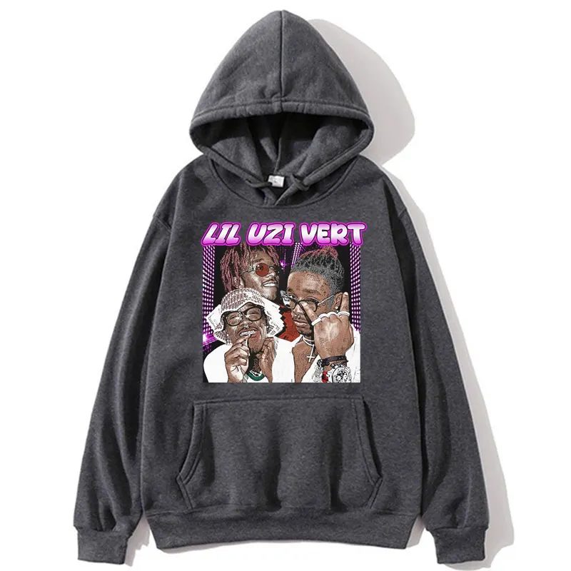 Rapper Lil Uzi Vert Print Hoodies Men Women Fashion Hip Hop Gothic Oversized Sweatshirt Casual Fleece Warm Portswear Streetwear