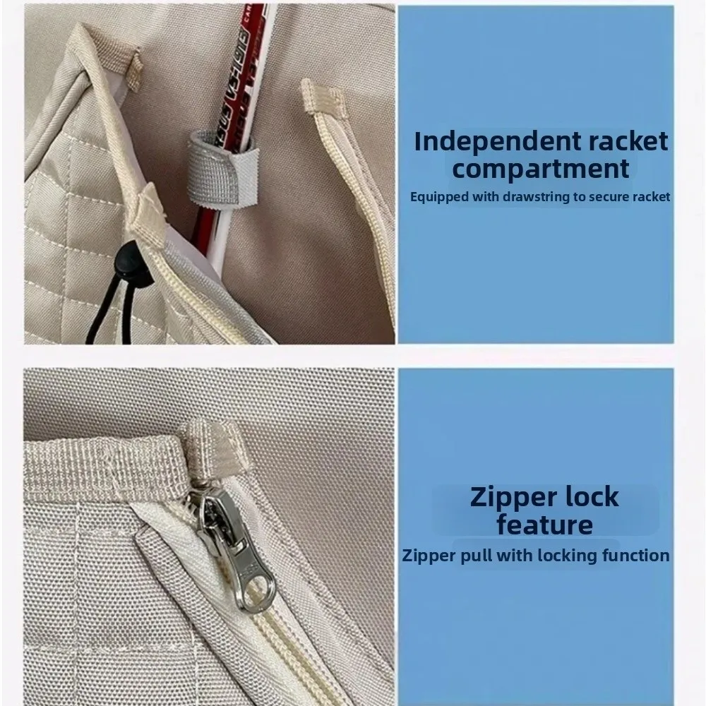 Sports Tennis Badminton Racket Bag Large Capacity Nylon Racquet Sport Bag Separated Shoe Compartment Tenis Backpack