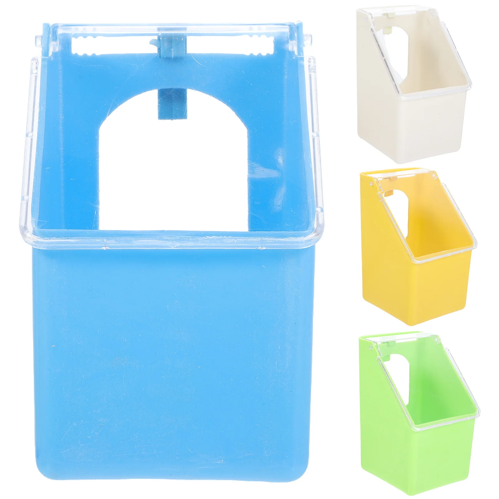 

4Pcs Multifunction Hanging Pigeon Feeding Box Durable Plastic Cage Feeder Hanging Food Container Practical Pigeon Feeding