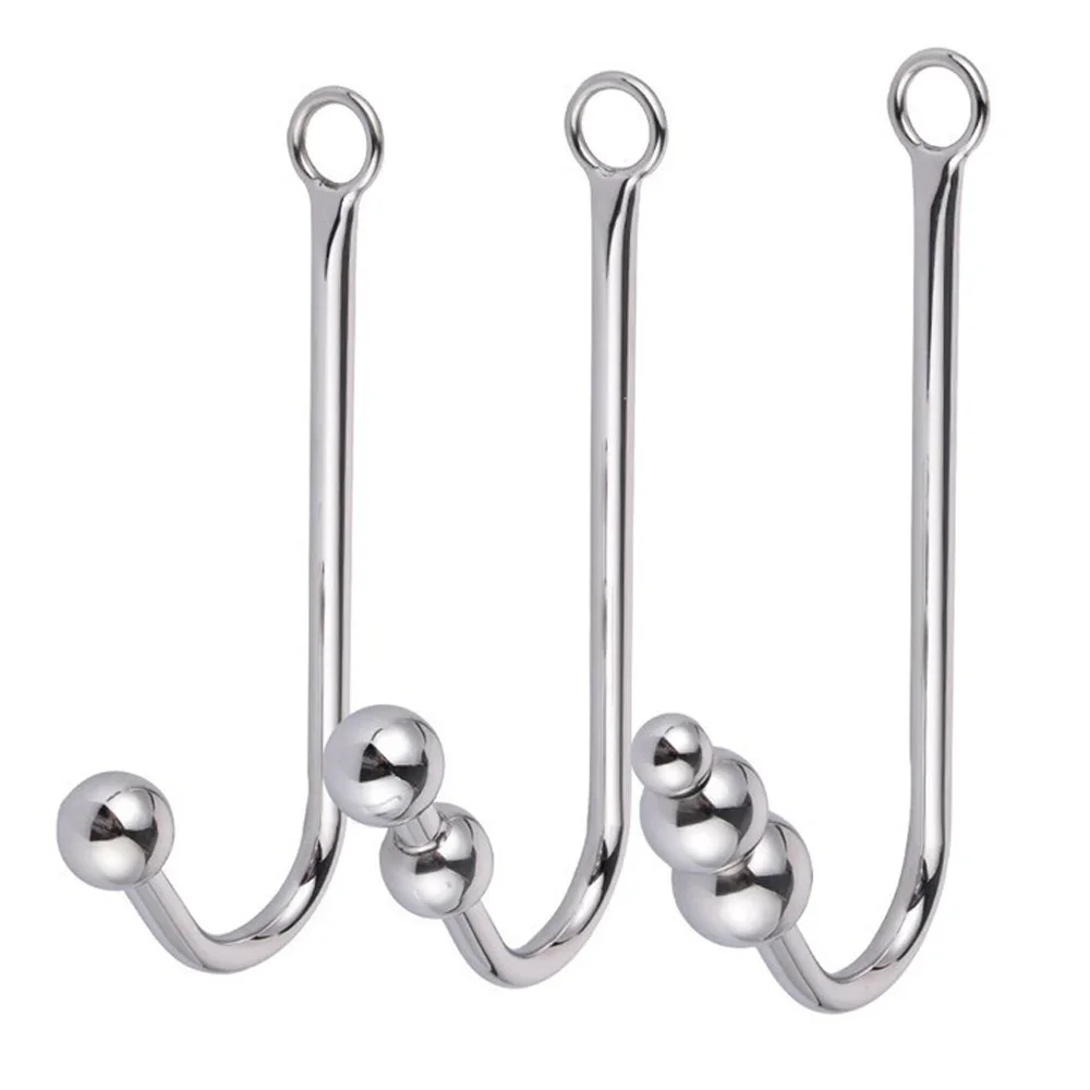 WAKEWAY gümüş paslanmaz çelik Metal kanca 3 boyutu çiftler oyunları oyuncak hayat eğlenceli yapmak (3 boyut seçenekleri)