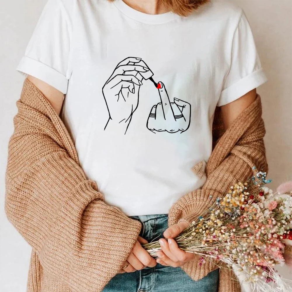 Feminist T-shirt Nail Polish T-shirt Girl Power Shirt Delicate Girl Shirt Gift for Girl Gift for Best Friend Women Fashion Shirt