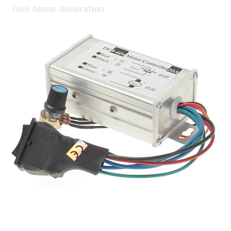 Regolatore di velocità del motore DC 9V-60V ad alta efficienza, modulo di controllo del driver del motore a spazzole, adatto per 12V 24V 36V 48V 60V