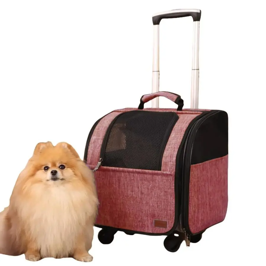

PET Dog Strollers Small Dog Backpacks Softsides Carriers for Elderly Pets Strollers Travel Bags Puppy Detachable Rolling Wheels