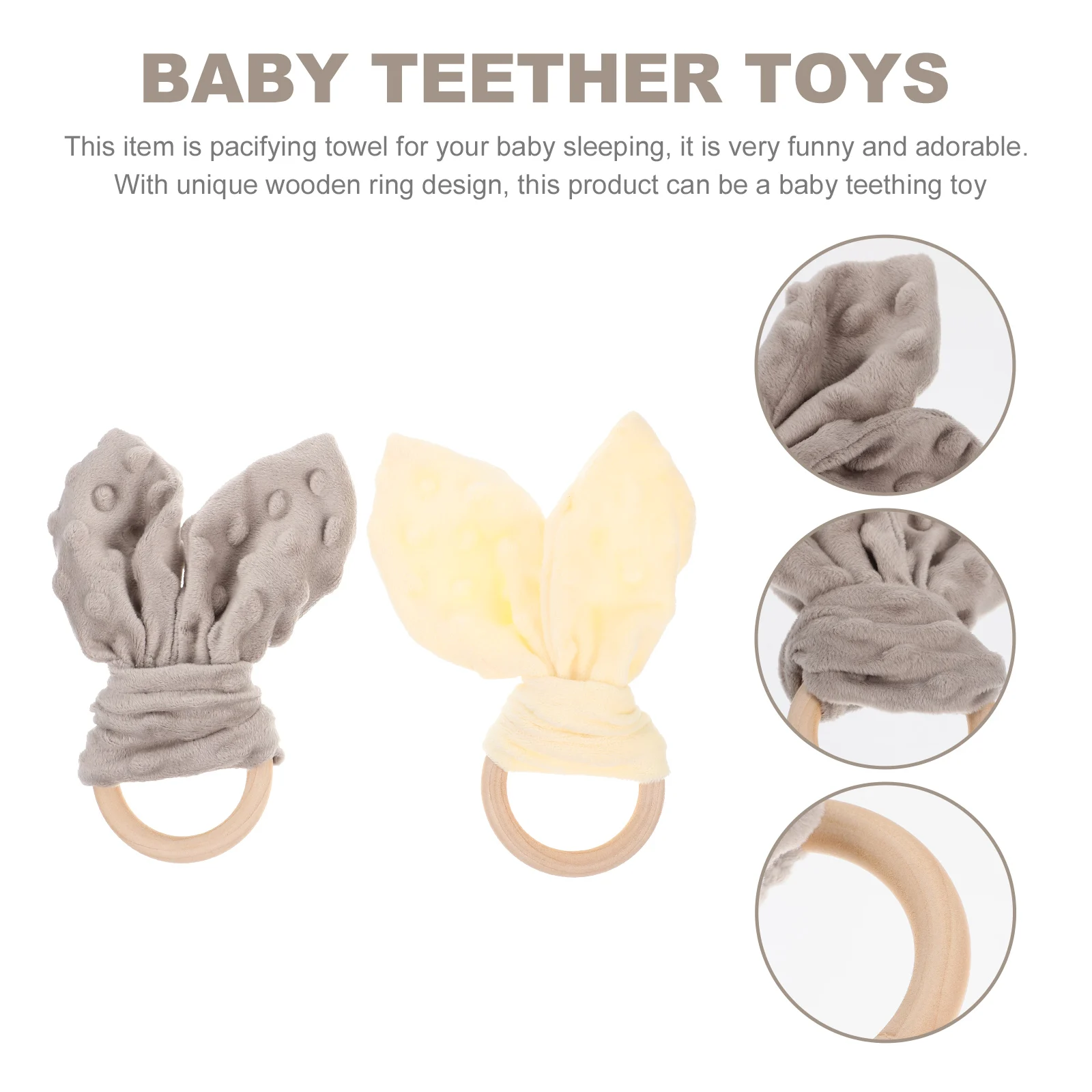 2 Pcs Soothing Towel Security for Newborn Teething Toy Toys Baby Blankets Unisex Pacify Babies