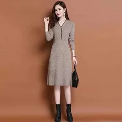 Green Trendy A Line Woman Knitted Dress Korean Style Cheap Casual High Quality Luxury Crochet Dresses for Women Designer Y2k G X
