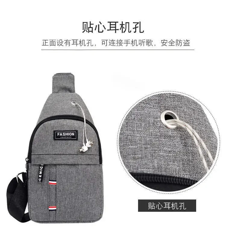 Bolso de pecho para hombre, mochila informal de tela Oxford, estilo coreano, bandolera de lona, novedad de 2024