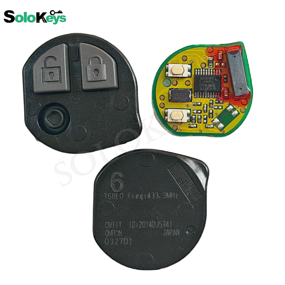 Solokeys fccid: t61m0 t68l0 chave de controle remoto do carro para suzuki swift sx4 ciaz erega cultus xcross 2 botões 433mhz id47 pcf7961x