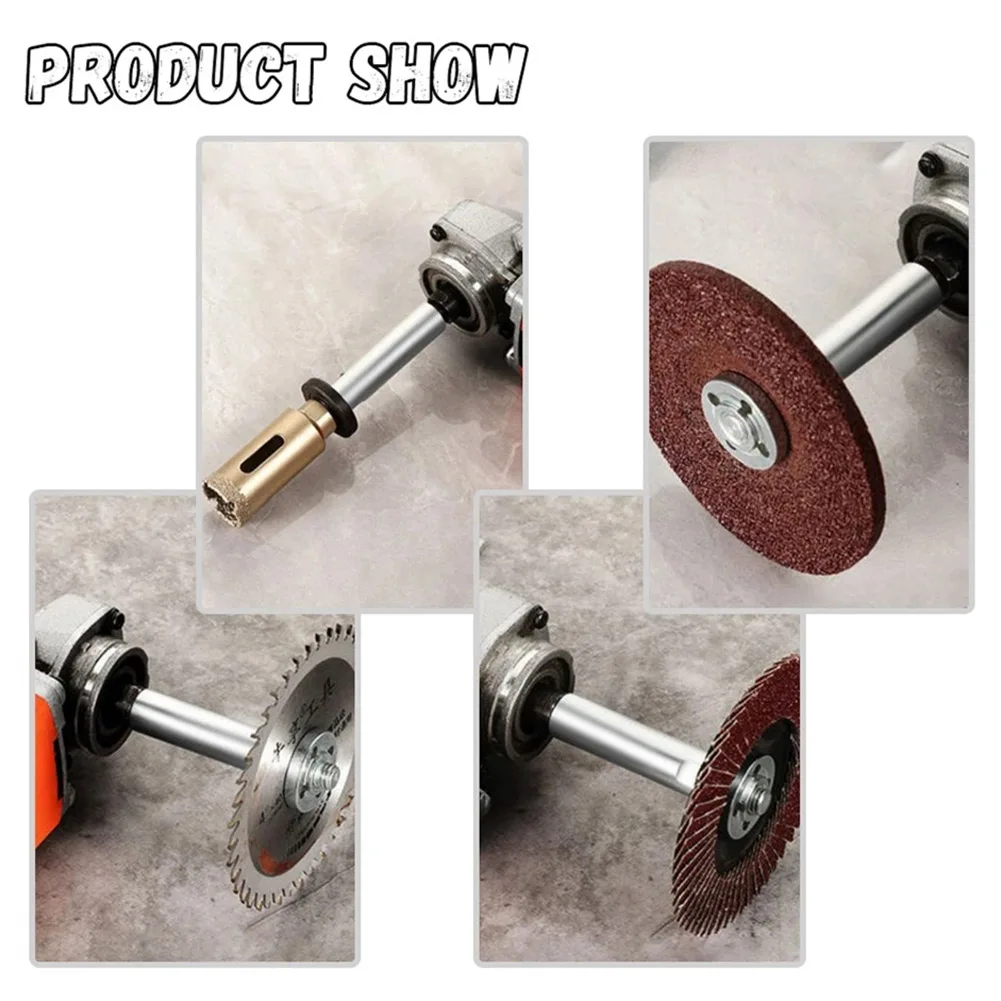 

9pcs Angle Grinder Extension Connecting Rod 80mm M10 Thread Shaft Polisher Lock Pressure Plates Rotating Extension Shaft