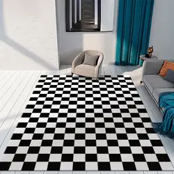 Color Checkerboard Plaid Carpets for Living Room Decoration Large Rugs for Bedroom Decor Carpet Washable Rug Floor Mats for Home