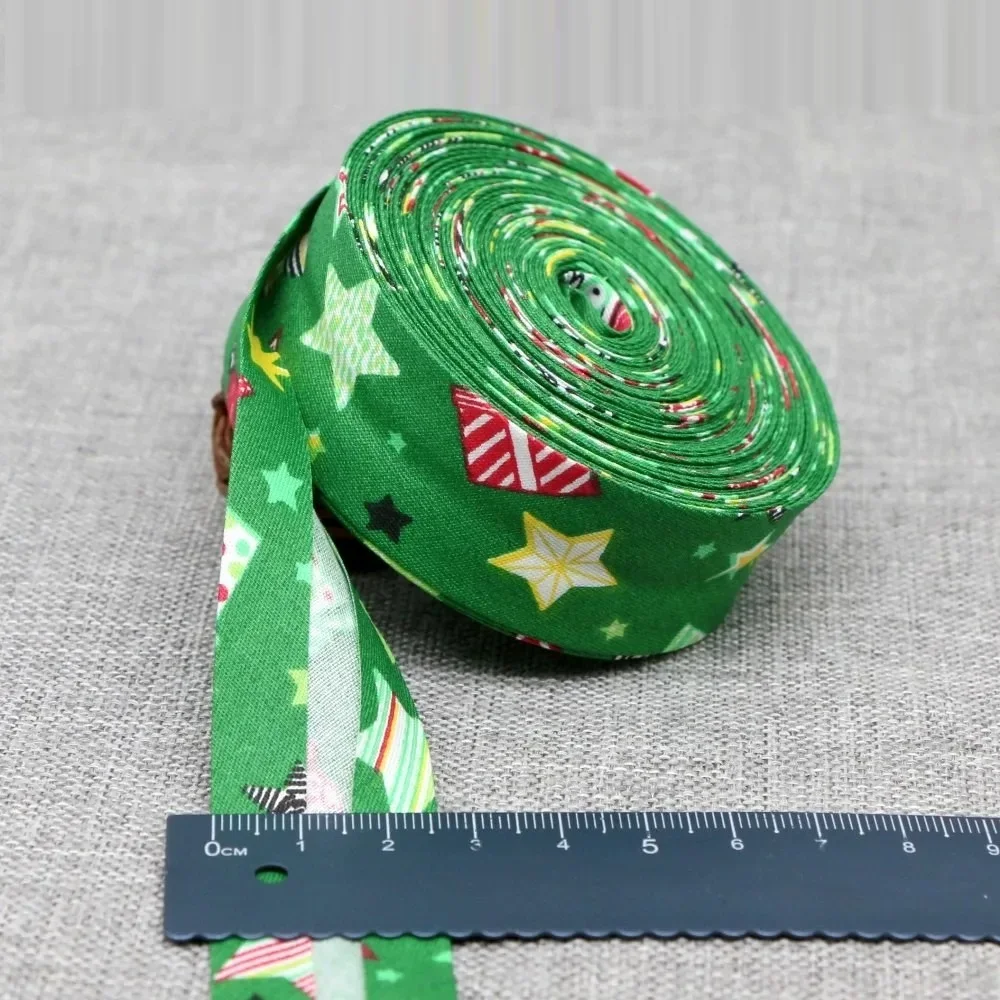 25 mm 100 % Baumwollband, eisenfrei, bedrucktes Schrägband, 10 m Rolle für DIY-Nähen, Heimtextilien, Bekleidung, Basteln – Detail 7