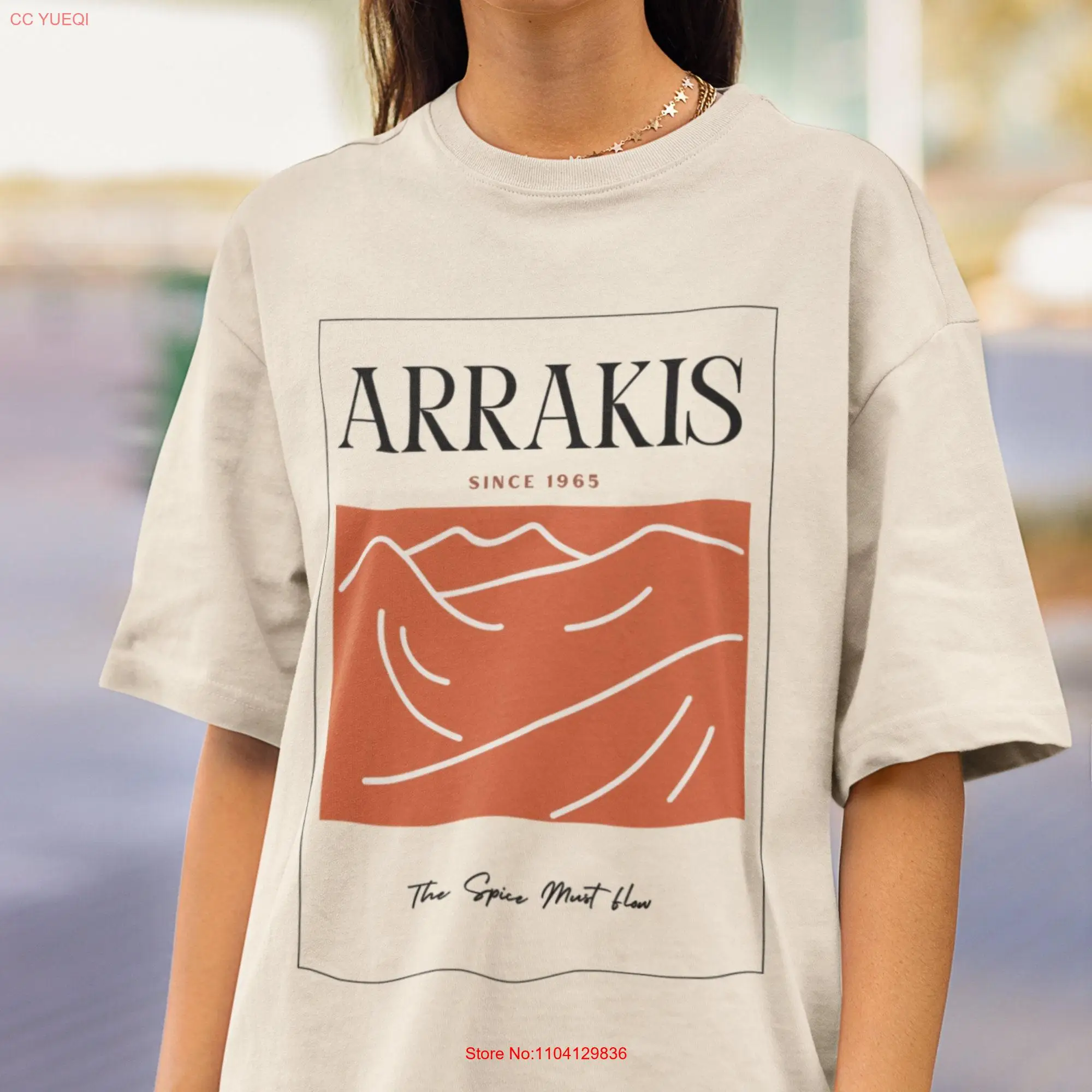 Arrakis Planet T shirt The Spice Must Flow Merch Bookish Muad' Dib's Empire Fantasy Lovers Melange Fremen