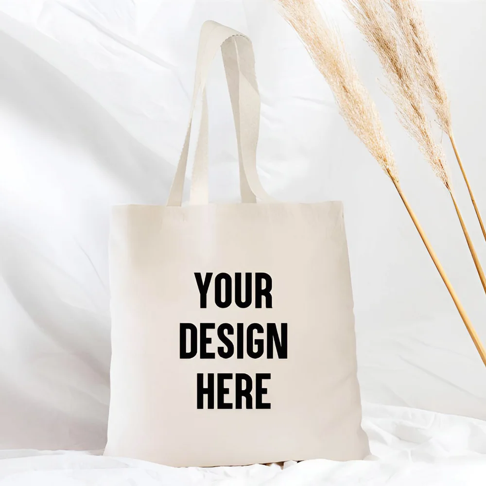 Personalized Tote Bag with Logo, Canvas Print, Custom Logo, Bags for Business, Wedding