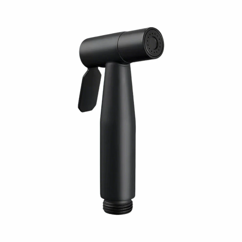 Bathroom Hand Bidet Sprayer Set Black Stainless Steel Toilet Faucet Handheld Sprayer Hose Self Cleaning Shower Head