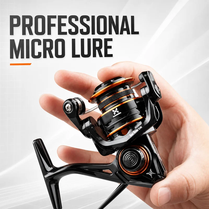 Катушка HASIDA Butterfly Micro Spinning Reel 800, ультралегкая, с неглубокой алюминиевой шпулей, для ловли на приманки, для рыбалки на открытом воздухе