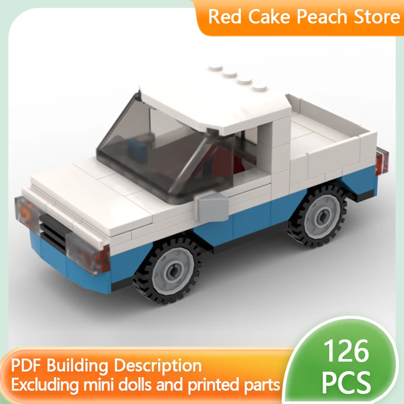 

City Car Model MOC Building Bricks Light Freight Pickup Truck Modular Technology Children Holiday Gifts Assemble Toys Suit