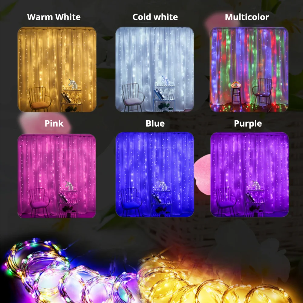 3M LED fiaba luce stringa telecomando USB colore ghirlanda tenda luce stringa natale matrimonio decorazione natalizia casa