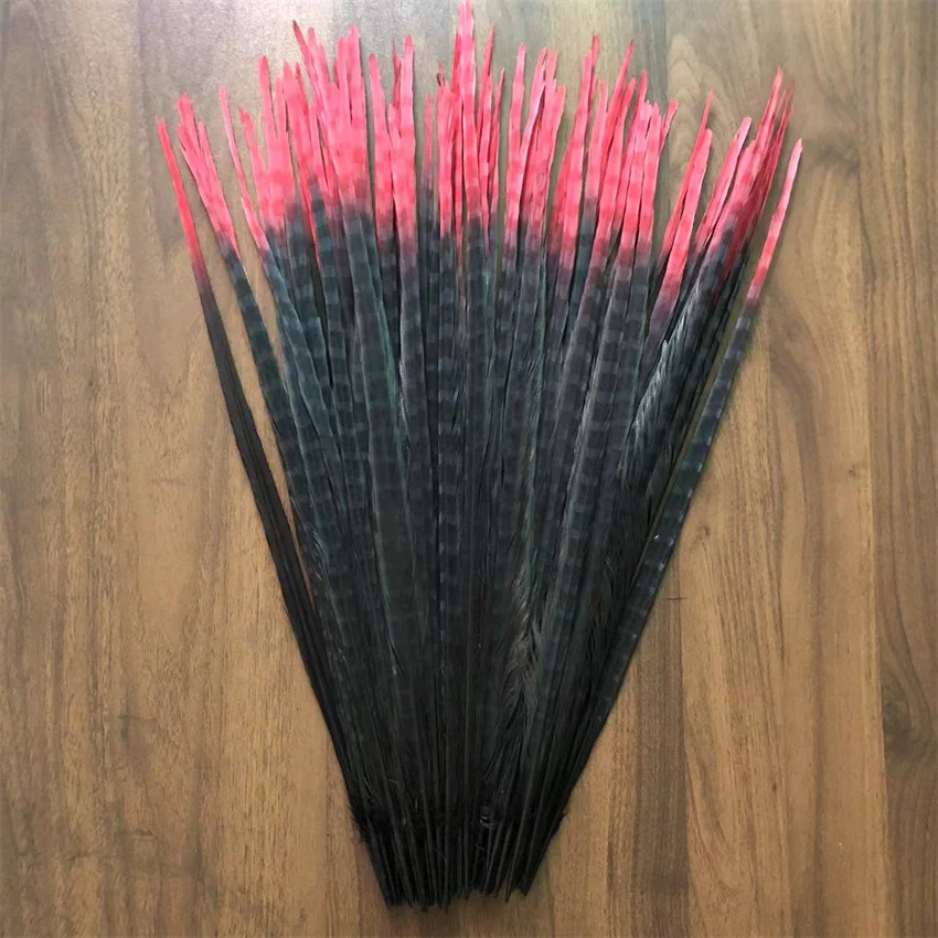 80PCS 50-55CM Natural Ringneck Pheasant Tails Feather Plumes Carnival Headwear Backpieces Making Decorations Two Colors Feathers