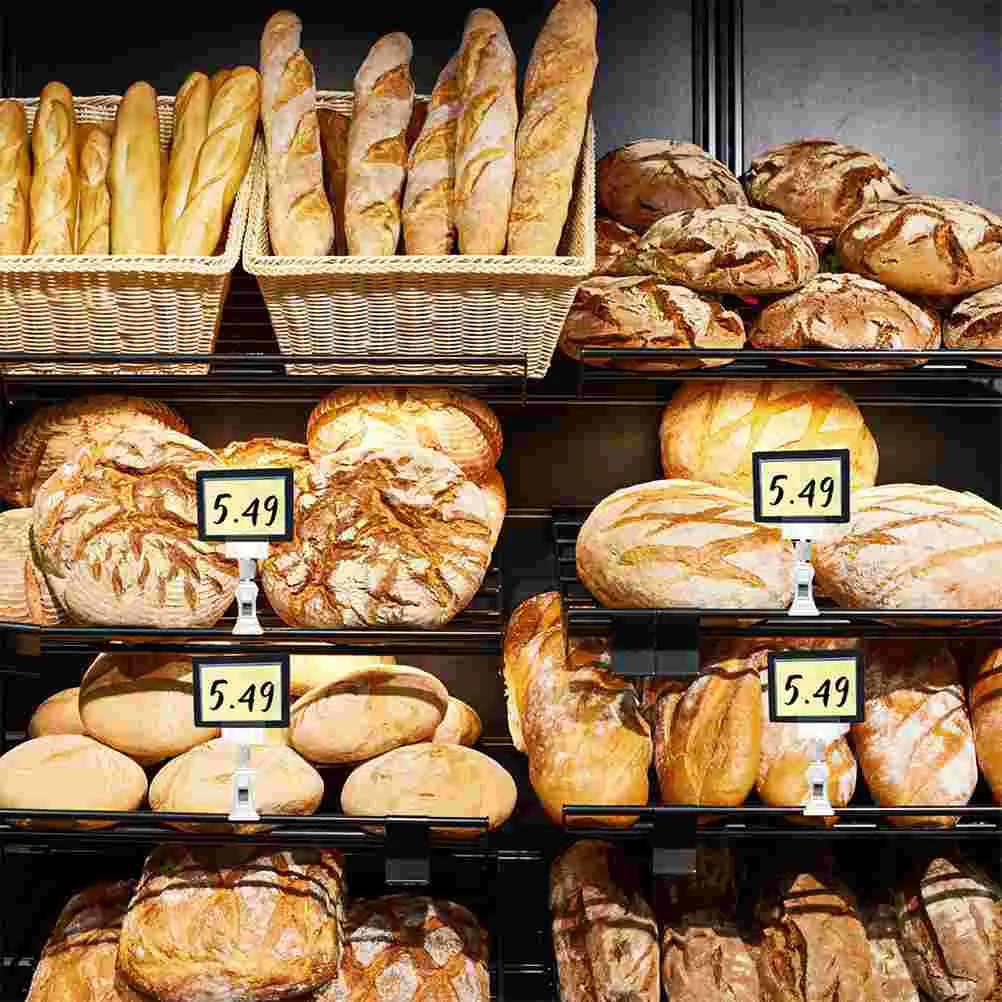 10 Pcs Acrylic Advertising Folder Price Tag Holder Display Shelves Rack Bracket