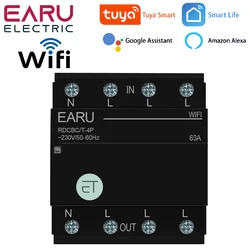 Üç Fazlı WIFI Devre Kesici Akıllı Zaman Zamanlayıcı Röle Anahtarı Tuya Uygulaması ile Sesli Uzaktan Kumanda Akıllı Ev Alexa Google Home