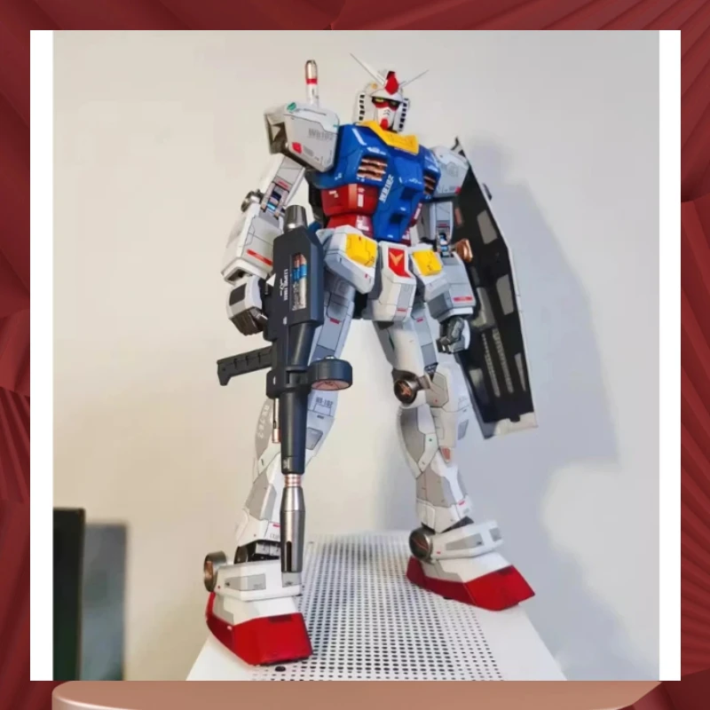 

37,5 см, в наличии, 1/48, сборная модель Mega RX-78, высокая, с узором дракона, водные декали, коллекционная игрушка со светящимися наклейками