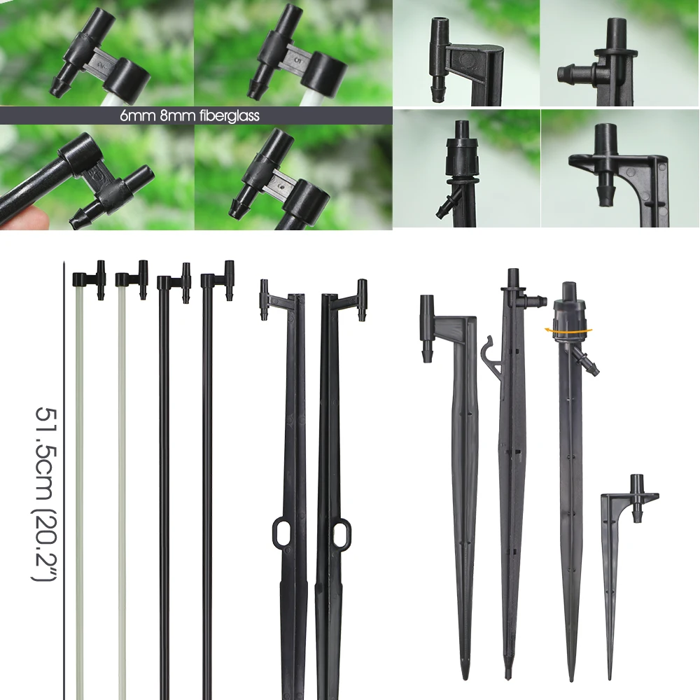 11-50CM 6.0/7.5mm Joints Micro Sprinkler Stakes Greenhouse Yard Irrigation Watering Brackets Garden Water Nozzle Spray Support