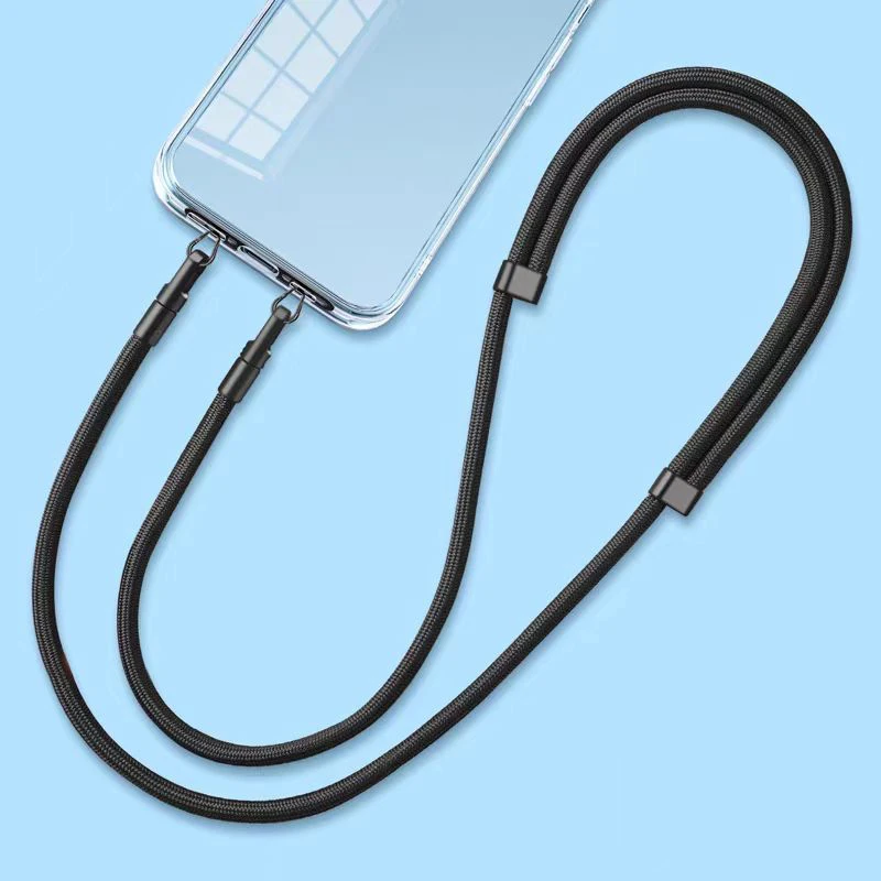 New Mobile Phone Lanyard Patch Side Hanging Stainless Steel Clip Double Buckle Phone Straps Gasket Metal Connect Piece for iPhon