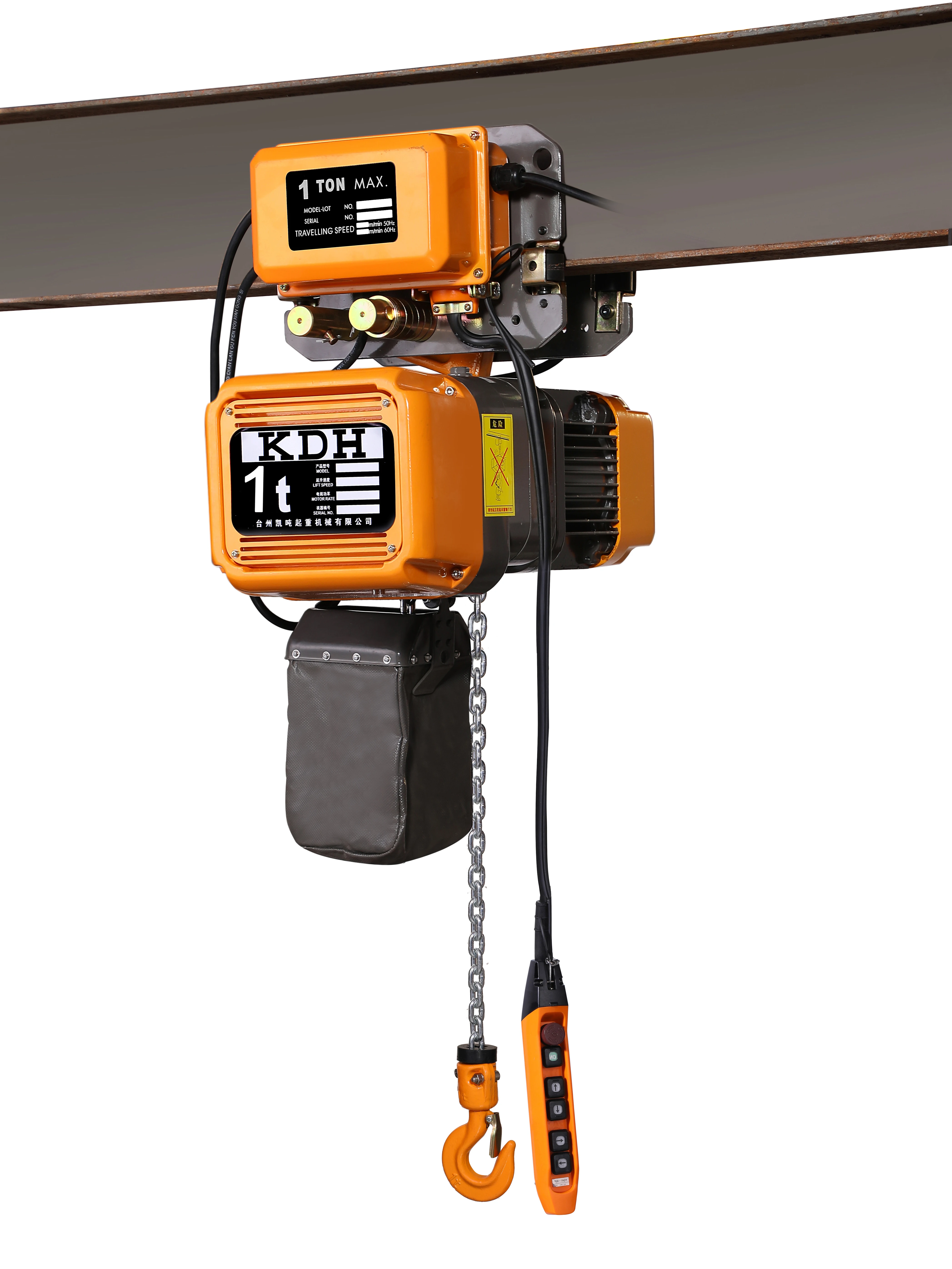 Double Chain Single Phase 1-5 Ton Electric Hook Hoist 220V Lifting Equipment - view 6
