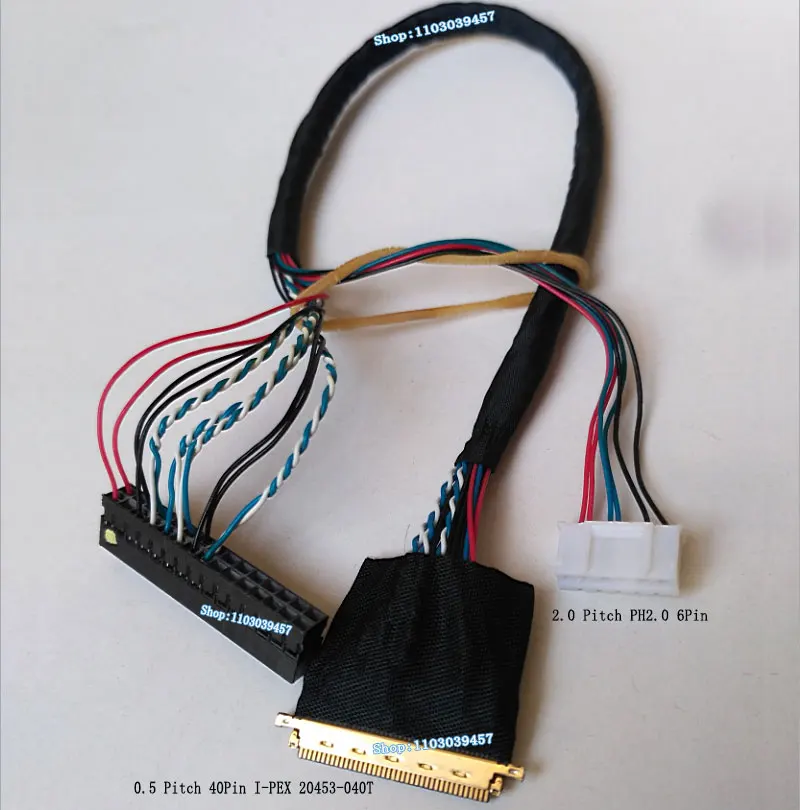 0.5 Pitch 40pin I-pex 20453-040t 1ch 6bit Lvds Screen Cable Line 40p I-pex 20455-040e Lcd Screen Line Cable 40pin I-pex Single 6