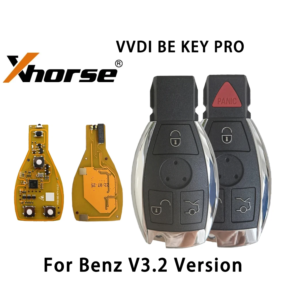 YOSE 3/4Btn 315/433 MHz Chiave A Distanza Chip Versione Migliorata Intelligente per Benz Chiave Universale XHORSE VVDI BE Chiave Pro V3.2 Bordo Giallo