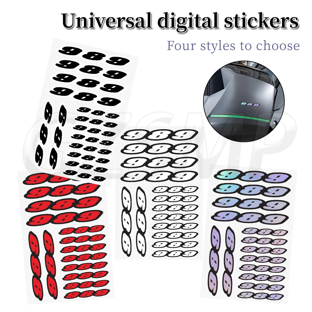 

Fit for Augusta Brutale 989R 989RR 989 R RR Motorcycle Stickers Universal Motocross Body Decals Number 989