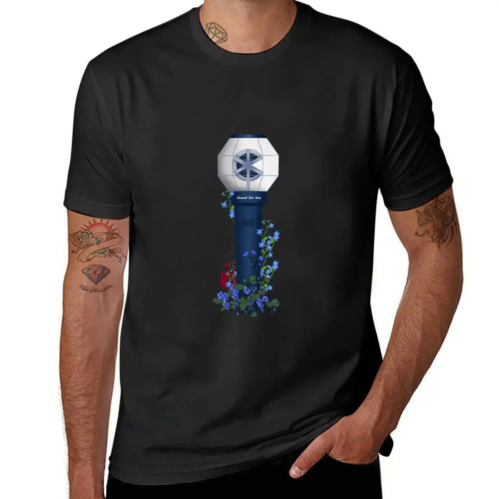 

CIX Floral Lightstick kpop T-Shirt blue lock croswit shirt man graphic t shirt vintage summer 2025 workout shirts for men