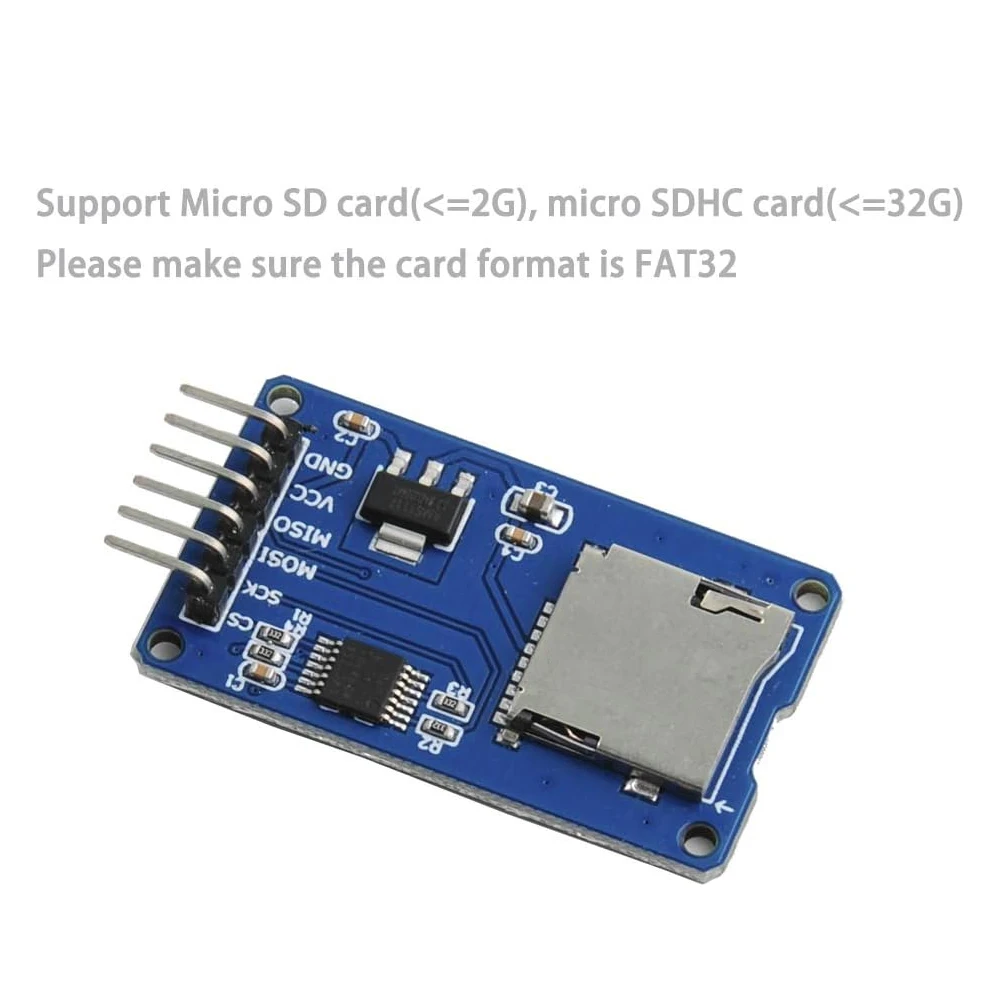 Micro SD Card Mini TF Card Reader Module SPI Interfaces with Level Converter Chip 5V/3.3V For Arduino DIY KIT image 2