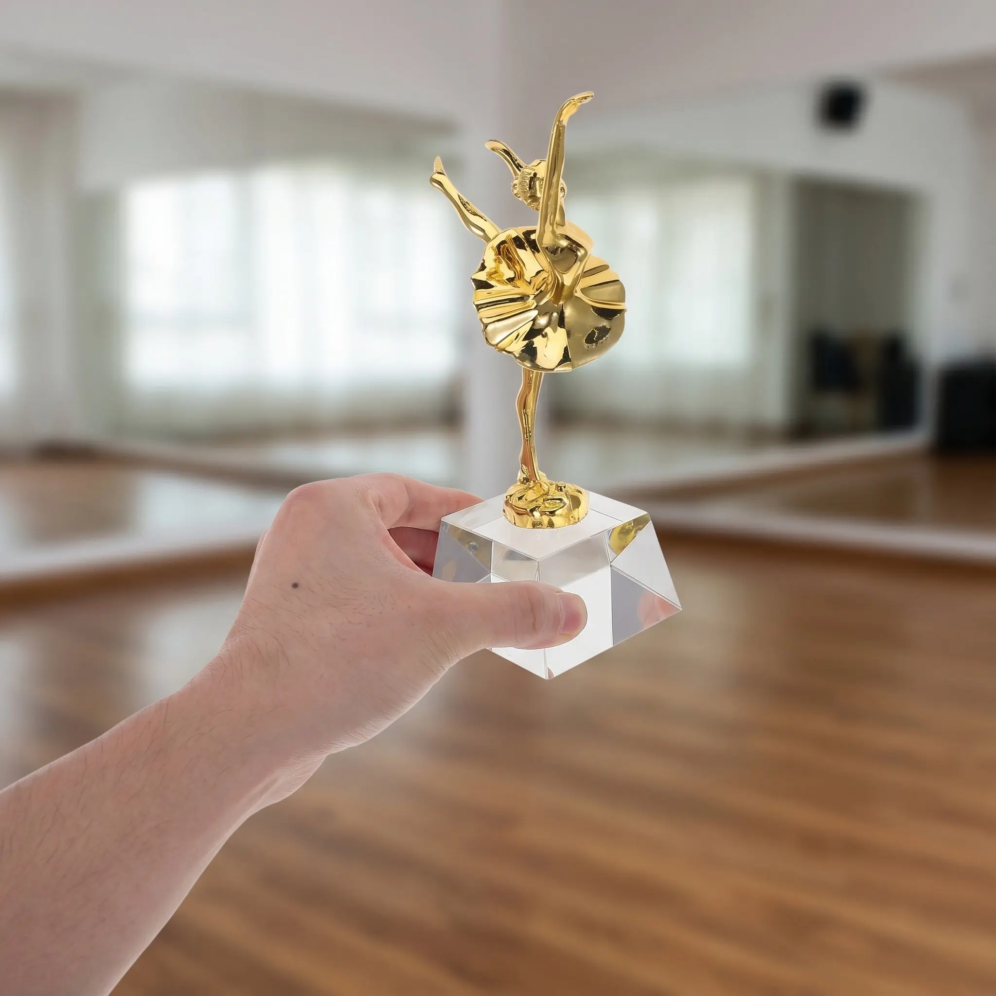 Plastic Gold Dance Trophy Award Ballet Dance Contest Small 7.2 Inch Participation Prize Ballroom Competition Winner