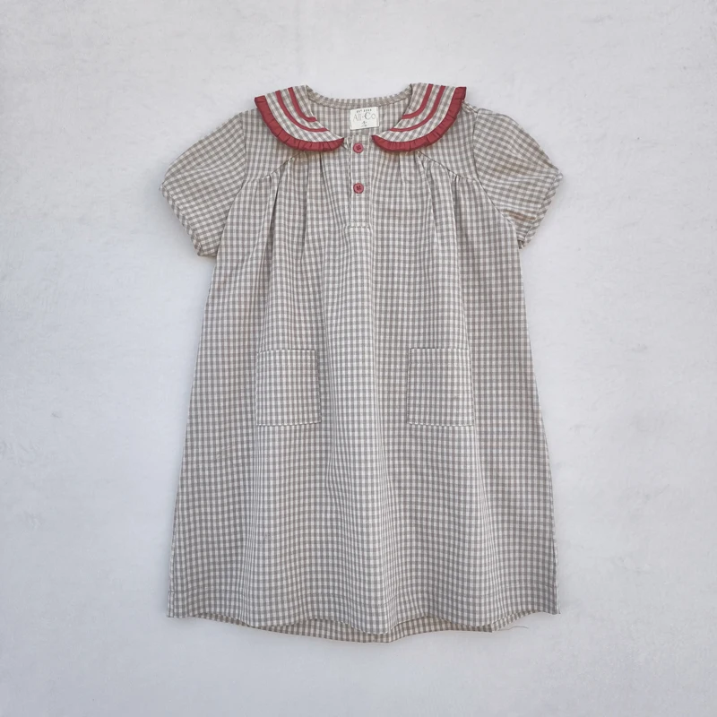 שמלה בז' שרוול קצר