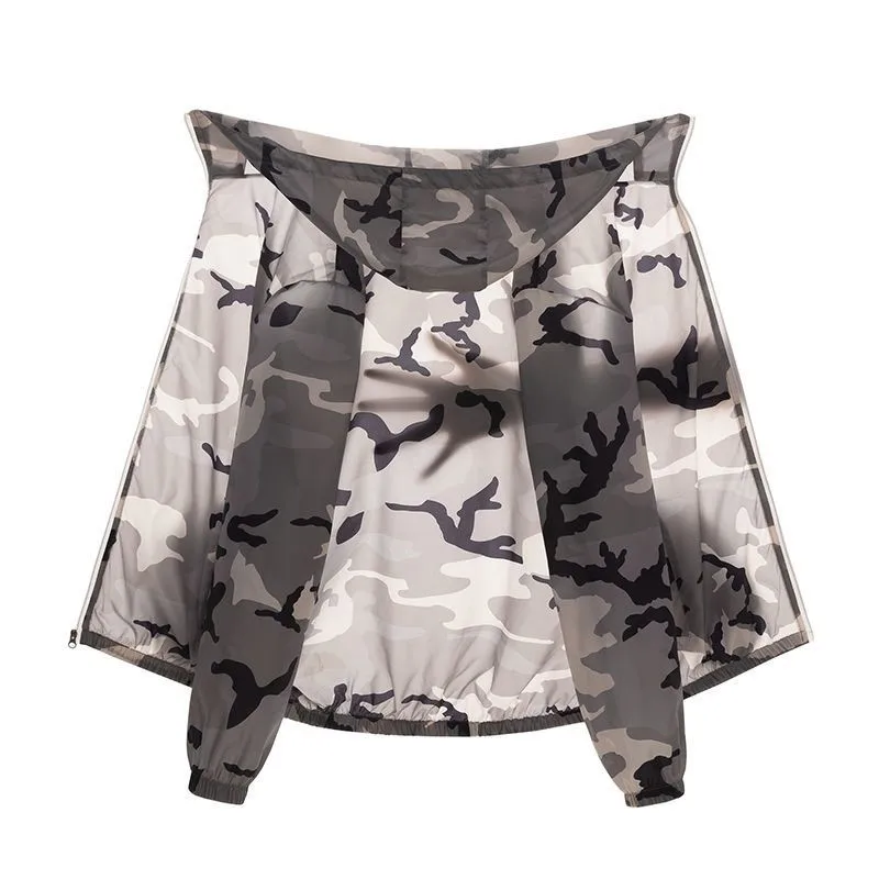 معطف رجالي مموه خفيف الوزن وجيد التهوية للصيف والجاف للحماية من الشمس Jaet للاستخدام الخارجي للحماية من الأشعة فوق البنفسجية فضفاض مناسب... #5